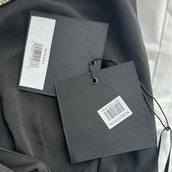 Mac Duggal LONG SLEEVE ASYMMETRICAL BEADED FRINGE HEM MINI DRESS - Picture 14 of 17